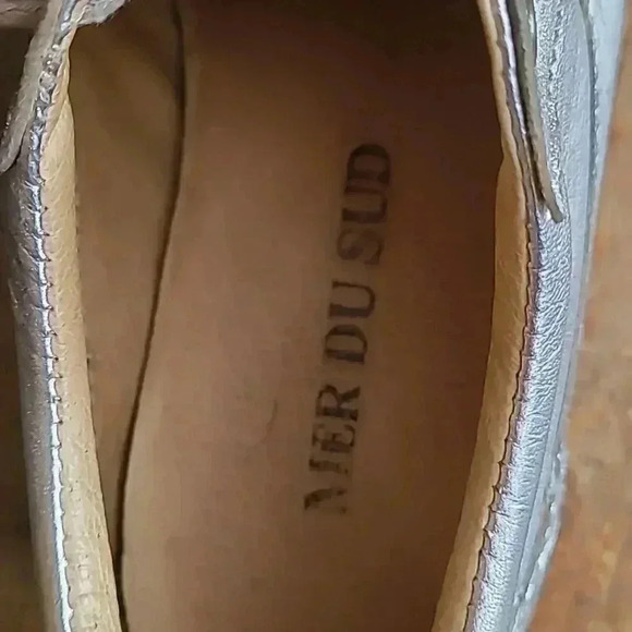 Vintage MER DU SUD  Silver Leather Shoes -  Size 36C - Picture 6 of 7